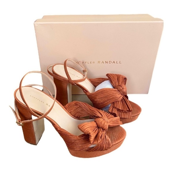 Loeffler Randall Natalia Platform Sandal Block Heel
Terracotta Organza NEW - Picture 2 of 10